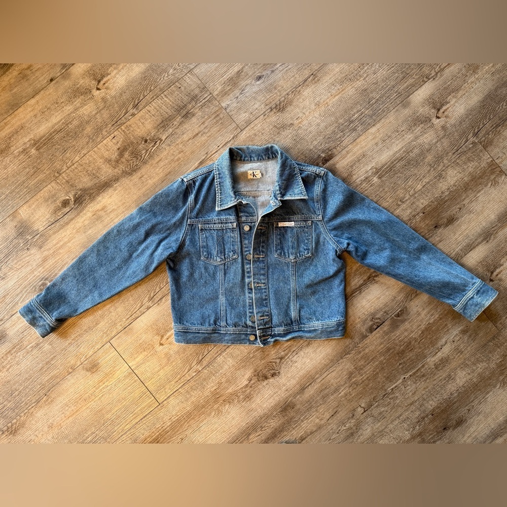 Calvin Klein Medium Blue Denim Trucker Jacket